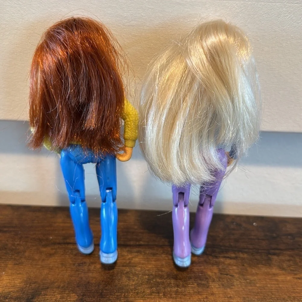 Vintage Fisher Price Loving Family Sisters Girl Teen 5” brown and Blonde Hair